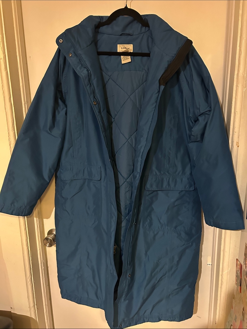 L.L. Bean Women's Teal-Blue Long Insulated Puffer Coat
